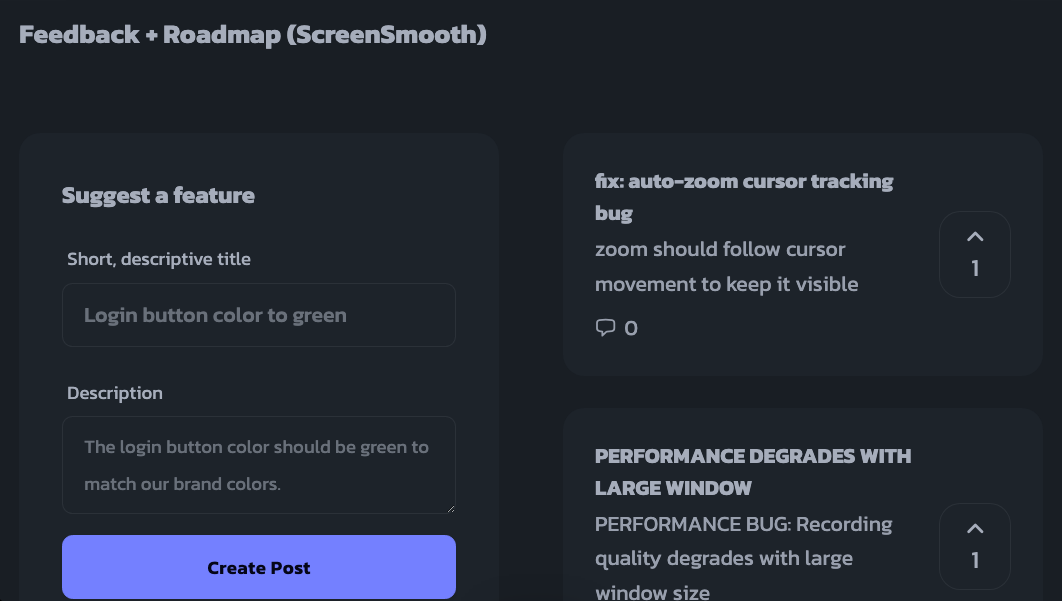 Roadmap Page