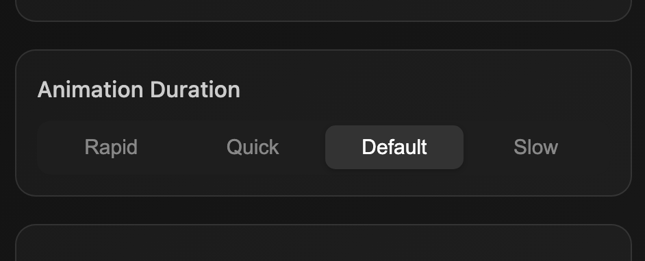 Animation Duration Presets